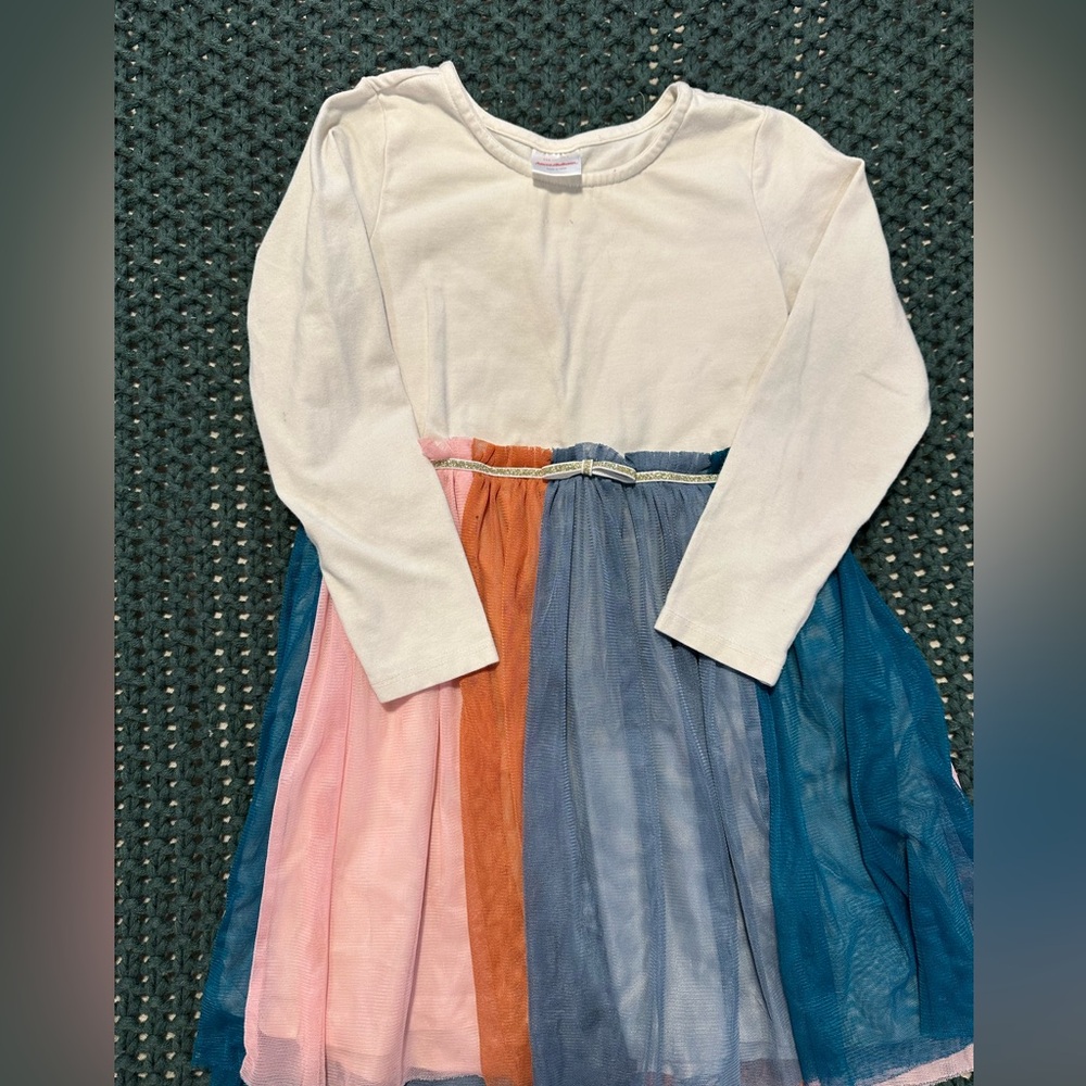 Hannah Andersson Rainbow Tulle Dress Size 5